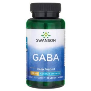 Swanson GABA Gamma Aminobutyric Acid Forte 750mg – 60 kaps.