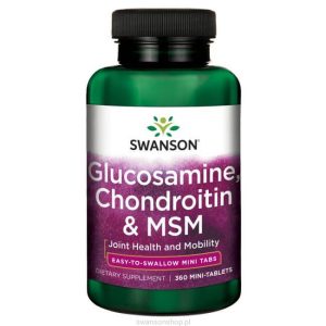 Swanson Glucosamine, Chondroitin & MSM – 360 mini tabl.