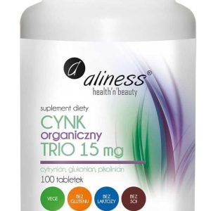Aliness Cynk Organiczny Trio 15mg – 100 tabletek