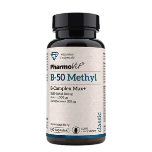 Pharmovit B-50 Methyl B-complex Max+ – 60 kaps.