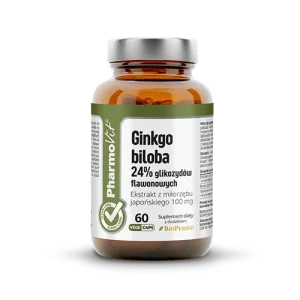 Pharmovit Ginkgo Biloba 24% Glikozydów – 60 kaps.